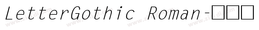 LetterGothic Roman字体转换